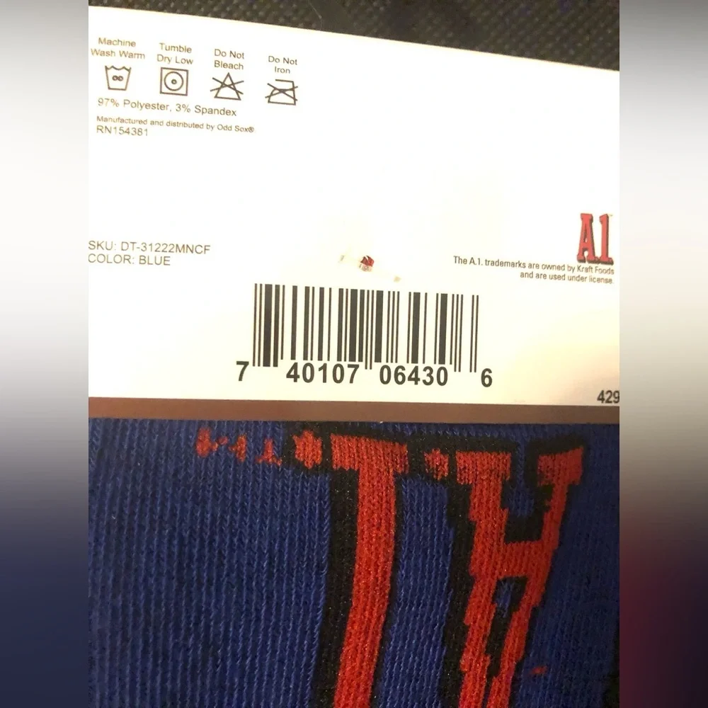 2pairs‎ A1 original steak sauce Men’s crew socks - new